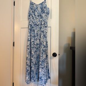 Floral Blue and White Women's Dress